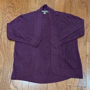 Tommy Bahama Deep Purple open front linen Cardigan